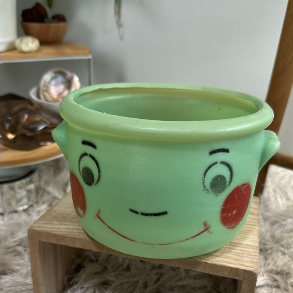 Vintage MARX TOYS Plastic Faded Green Children’s Play Cooking Pot No‎ Lid